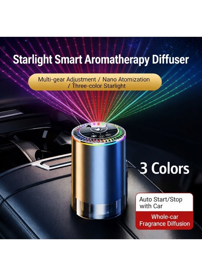 جهاز تعطير السيارة مع ضوء إسقاط النجوم - معطر جو ذكي لاسلكي للسيارة، إضاءة LED متزامنة مع الموسيقى، أوضاع رش قابلة للتعديل، مزيل للروائح، زجاجة بسعة 50 مل. - Image 3